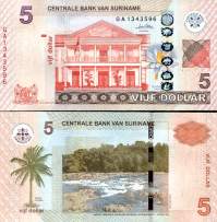 *5 Dolárov Surinam 2010-2020 P162 UNC - Kliknutím na obrázok zatvorte -